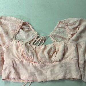 Princess Polly size 4 peach cropped top